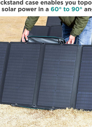 160W Portable Solar Panel for Power Station, Foldable Solar Charger with Adjustable Kickstand, Waterproof IP67 for Outdoor Camping,Rv,Off Grid System