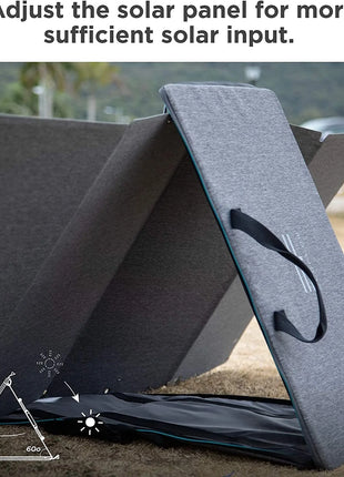 160W Portable Solar Panel for Power Station, Foldable Solar Charger with Adjustable Kickstand, Waterproof IP67 for Outdoor Camping,Rv,Off Grid System