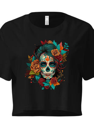 Women's AS Colour Crop Top – Sugar Skull 2