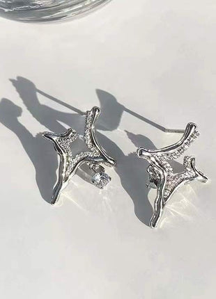 CelestialGems Asterism Earrings: Unique, Starry Style