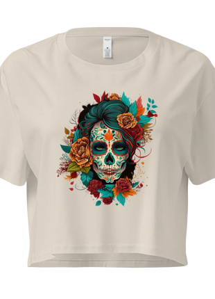 Women's AS Colour Crop Top – Sugar Skull 2