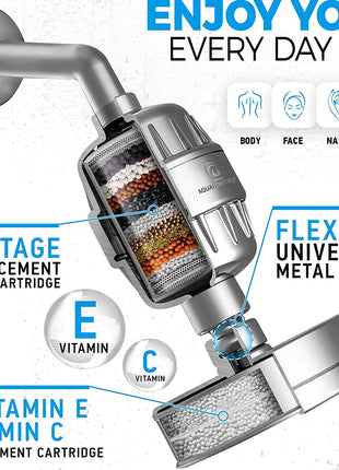 VitaStream 15-Stage Shower Filter for Healthier Skin & Hair