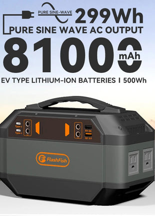 [USA Direct] Flashfish P56 Power Station 330W 81000Mah/3.7V Solar Power Generator Outdoor Power Supply Lifepo4 Battery for Home Outdoor
