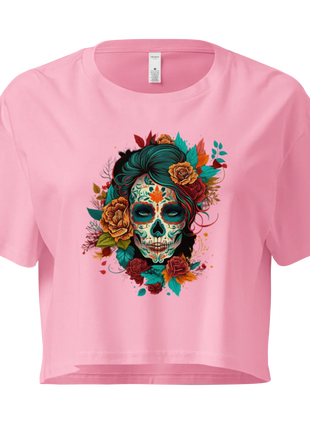 Women's AS Colour Crop Top – Sugar Skull 2
