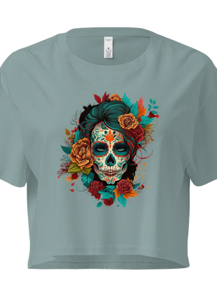 Women's AS Colour Crop Top – Sugar Skull 2