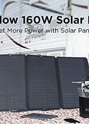 160W Portable Solar Panel for Power Station, Foldable Solar Charger with Adjustable Kickstand, Waterproof IP67 for Outdoor Camping,Rv,Off Grid System
