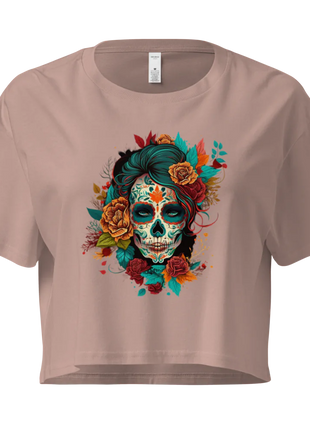 Women's AS Colour Crop Top – Sugar Skull 2